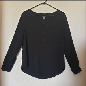 Torrid Black Long Sleeve Blouse Size 0